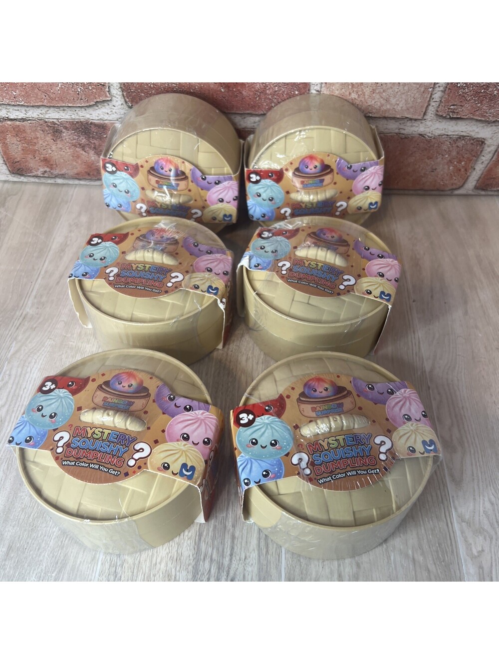 (6) Viral Rainbow Surprise Mystery Squishy Dumpling Bun New Unopened Sealed